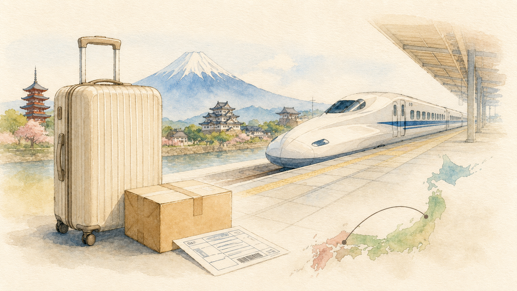 Bagages au Japon : envoyer sa valise, prendre le Shinkansen et éviter les erreurs